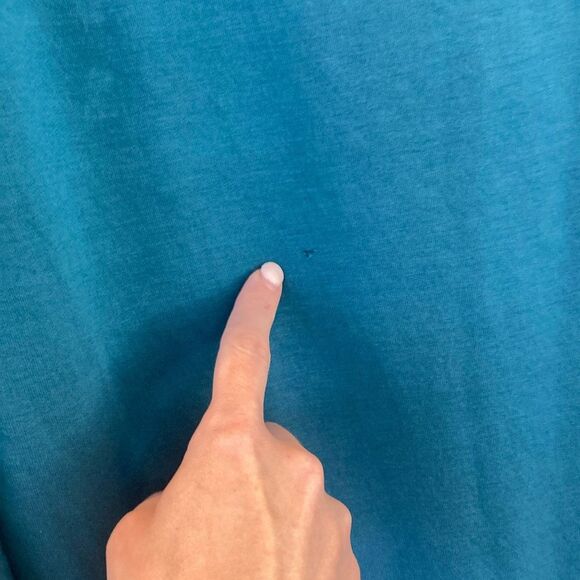 Stateside Teal Softest Fleece Hooded Midi Dress Kangaroo Pocket - Picture 7 of 9